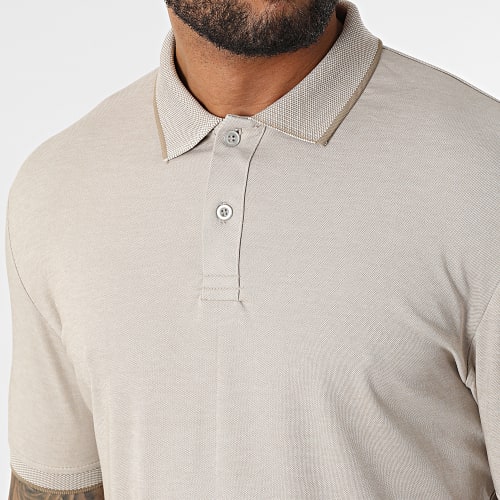 Polo A Manches Courtes PL002 Beige Chiné