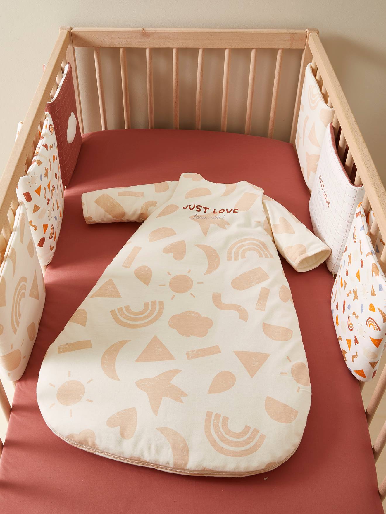 Saco de dormir em algodão orgânico com capas removíveis*