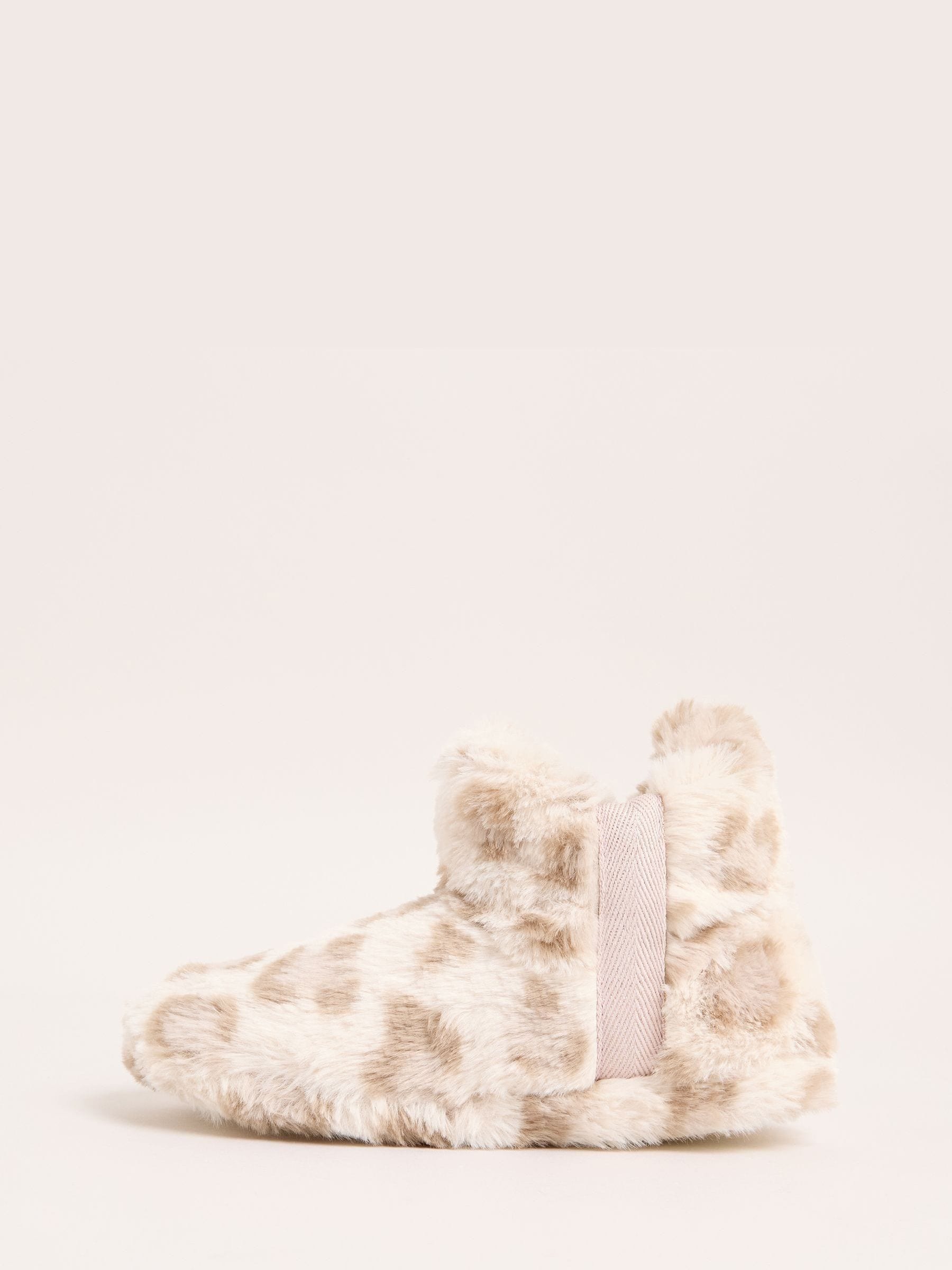 Lipsy knusse pantoffellaarsjes van imitatiebont met ruches voor nachtkleding