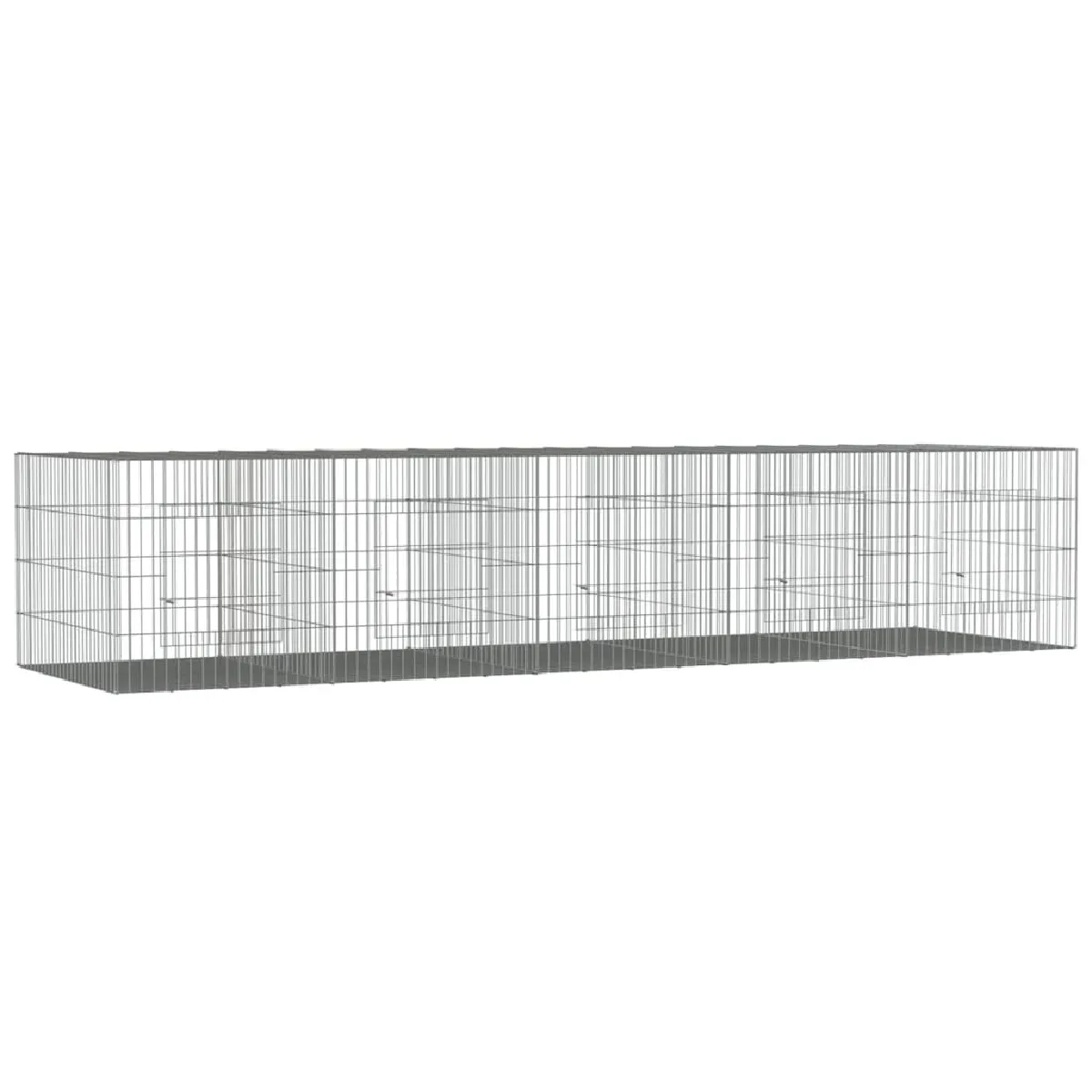vidaXL Cage lapin 5 panneaux 273x79x54 cm Galvanisé