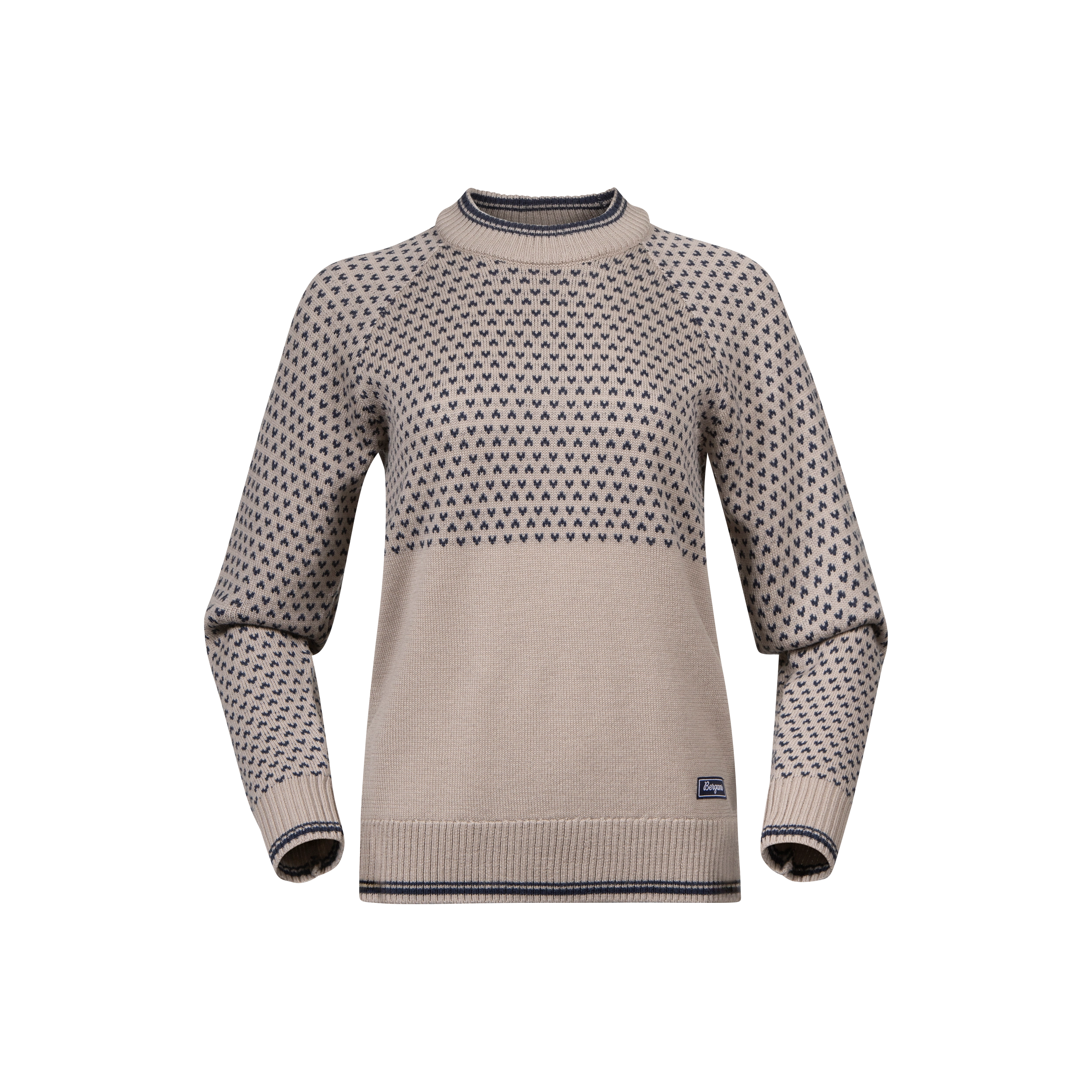 Alvdal Wool Jumper Women Sandstone / Navy Blue