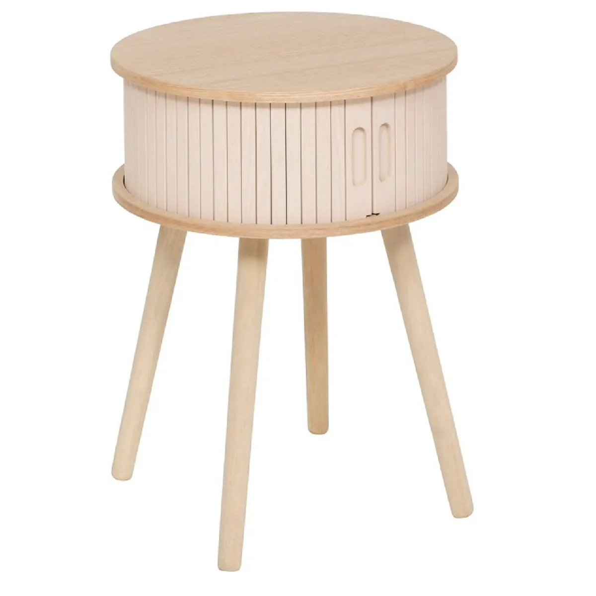 Pegane Table de chevet diamètre 40x54 cm - Beige