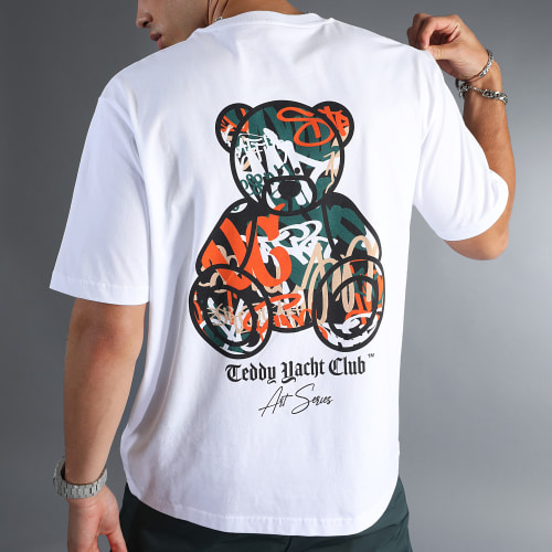 Tee Shirt Oversize Large Art Series 2 Blanc