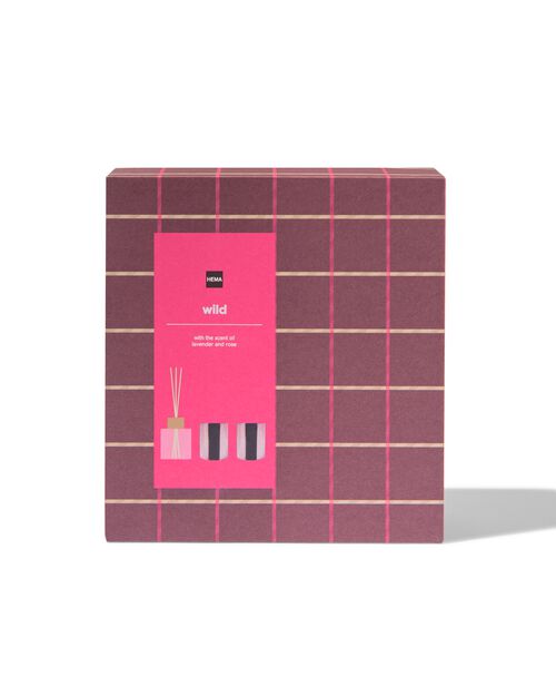 coffret cadeau bougie parfumée et bâtonnets sauvages