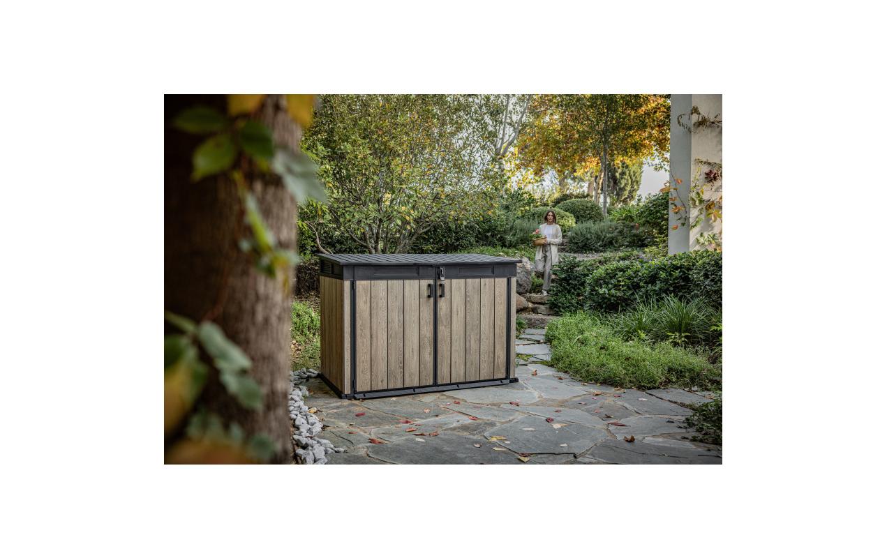 Horizontal Shed – Ashwood 190.5 x 109.3 x 132.5 cm<br>Gartenschrank für grosszügigen Stauraum