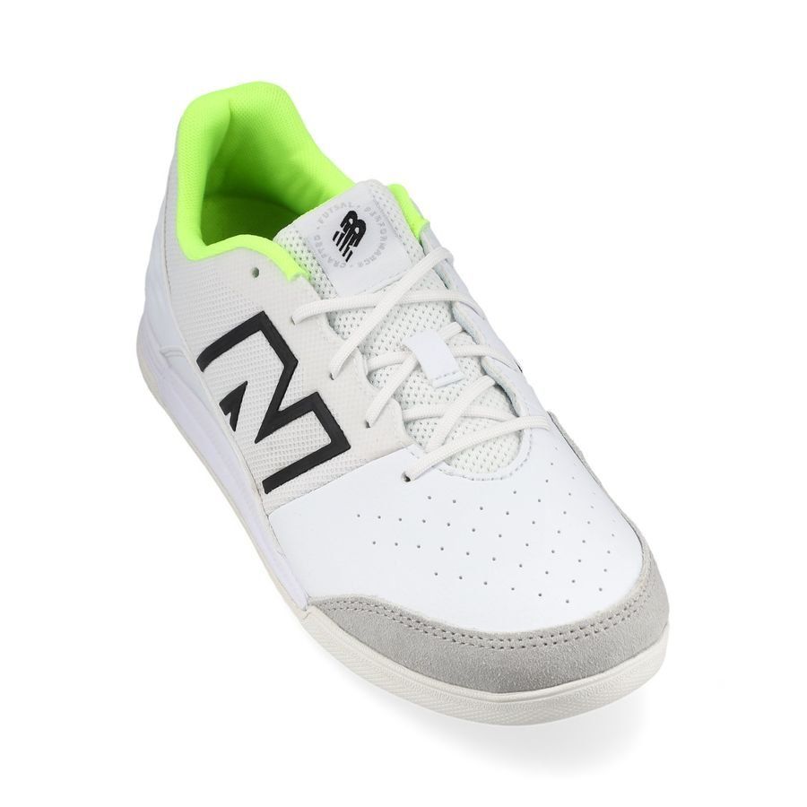 New Balance Audazo V6 Command IN - Blanc/Jaune Fluo Enfant
