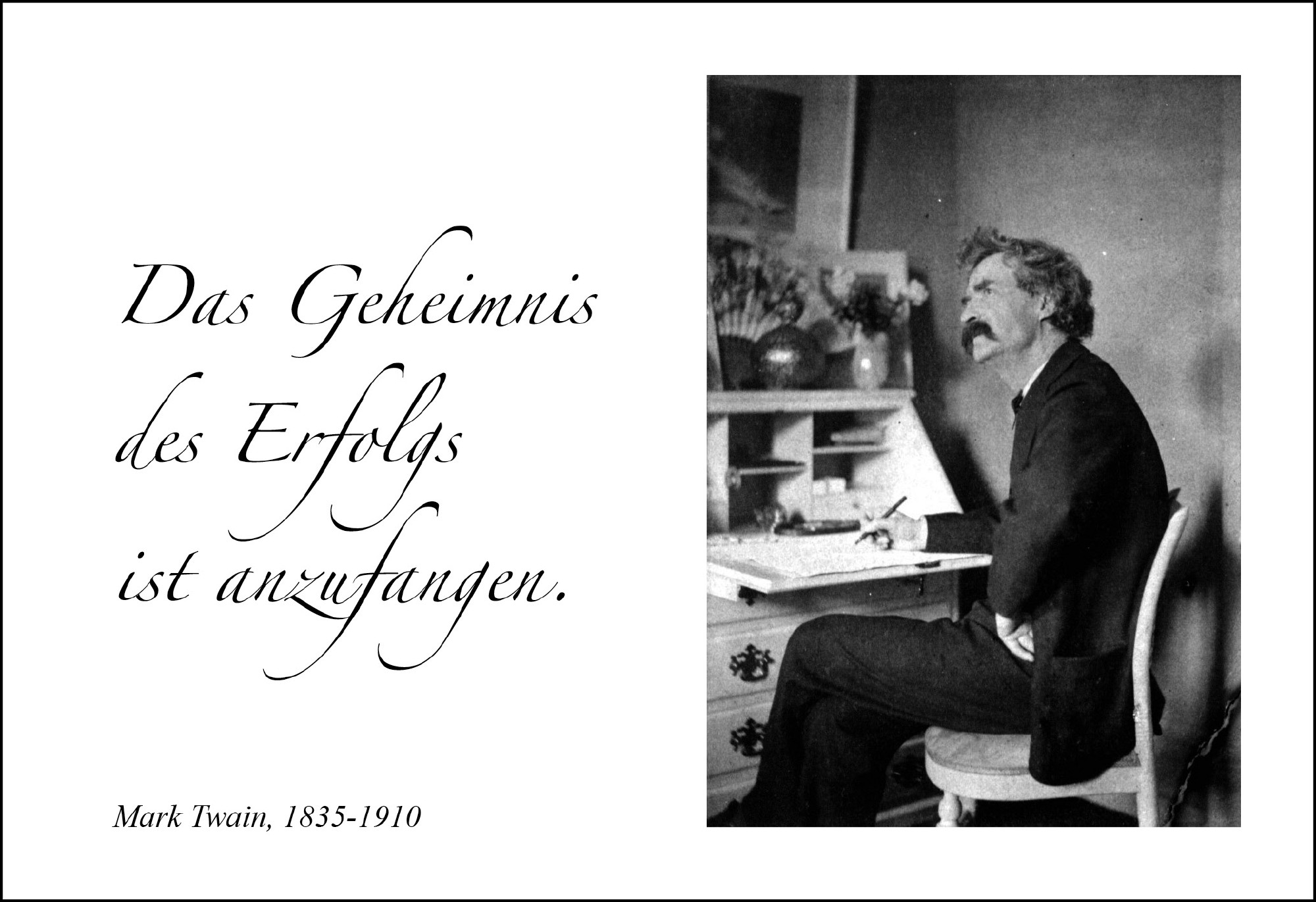 Postkarte 'Das Geheimnis des Erfolgs' günstig bestellen