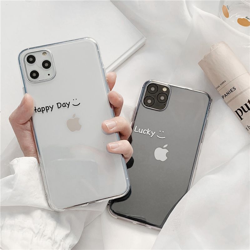 Vachie - Smiley Transparant Telefoonhoesje - iPhone 11 Pro Max / 11 Pro / 11 / SE / XS Max / XS / XR / X / SE 2 / 8 / 8 Plus / 7 / 7 Plus