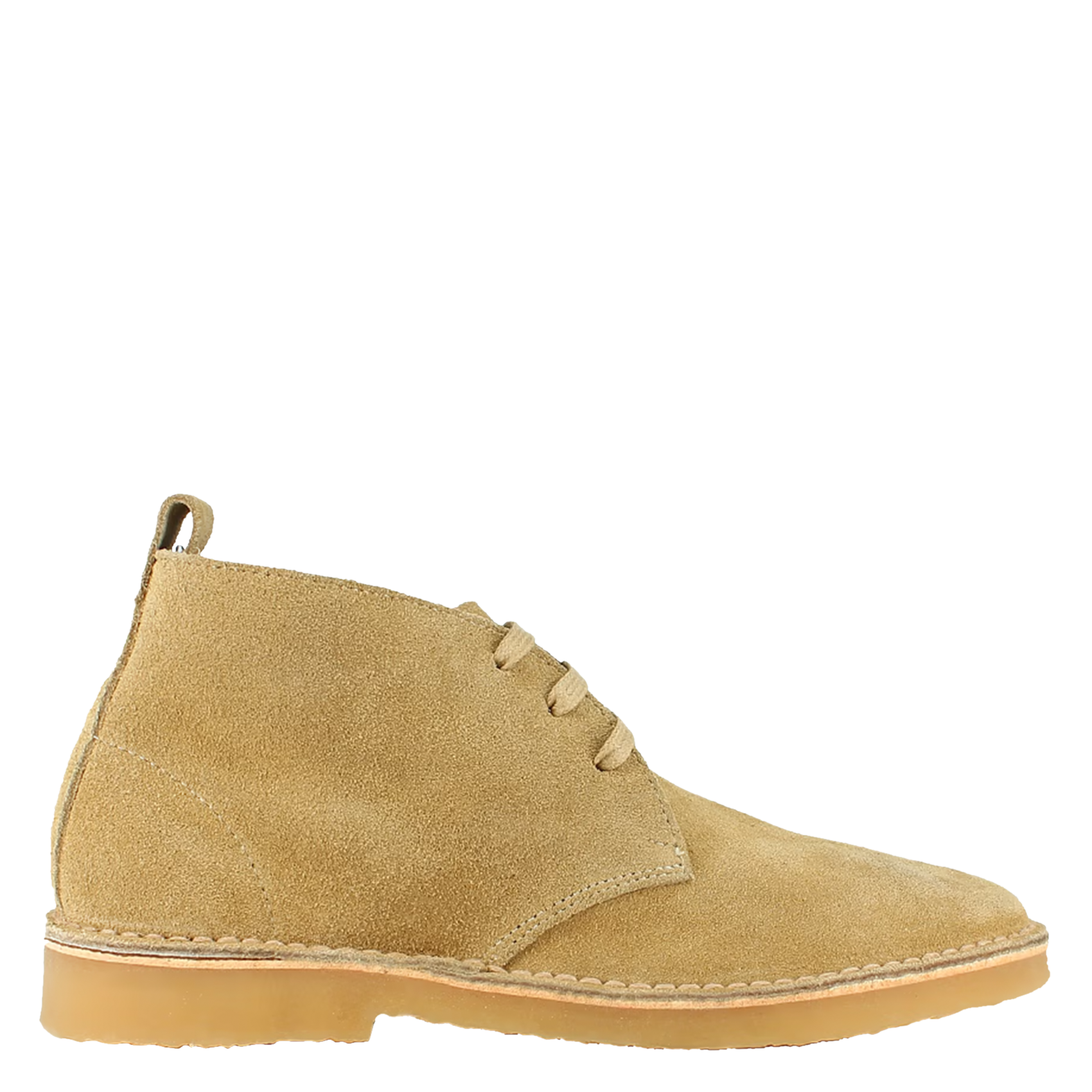 MAXIME - Boots à lacets en cuir velours | Beige