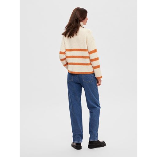 Selected Femme Maline Striktrøje, Birch/Marmalade, L