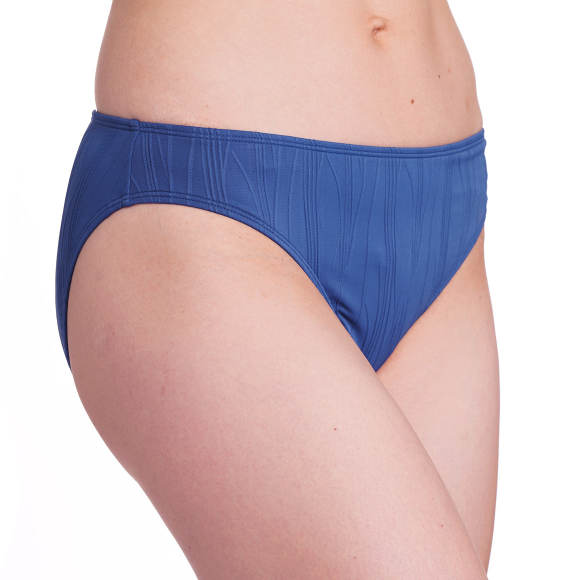 Gina Benotti Damen Bikinislip mit Struktur-Muster blau