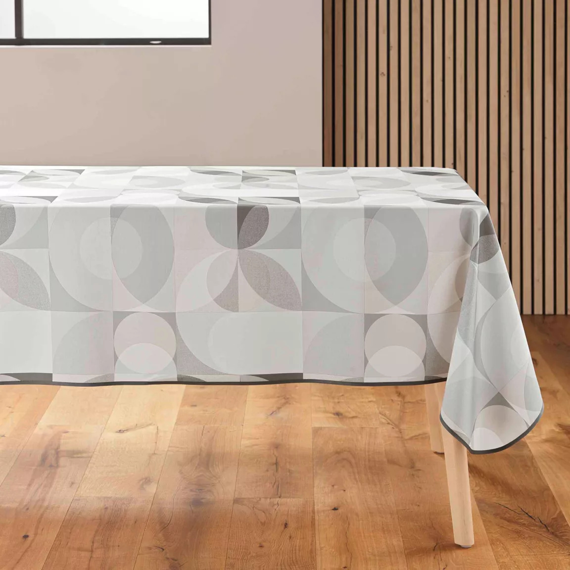 Nappe rectangulaire anti tache (150 x 240 cm) Tessouro Grise