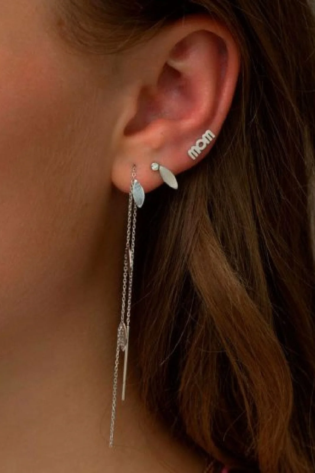 Stine A Three Leaves Earring Silver