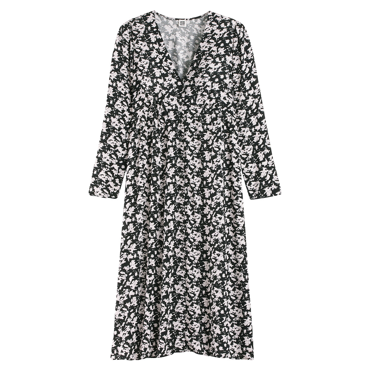 LA REDOUTE COLLECTIONS<br>Vestido reto com estampa gráfica, comprimento midi