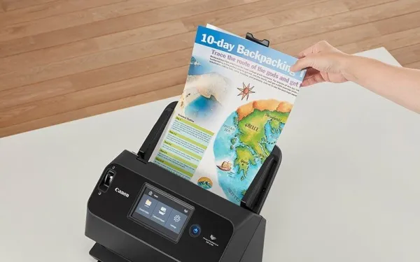 Canon imageFORMULA DR-S150 - Dokumentscanner - CMOS / CIS - Duplex - 216 x 3000 mm - 600 dpi x 600 dpi - op til 45 ppm (mono) / op til 45 ppm (farve) - ADF (60 ark) - op til 4000 scanninger pr. dag - USB 2.0, Gigabit LAN, Wi-Fi(n), USB 3.2 Gen 1x1