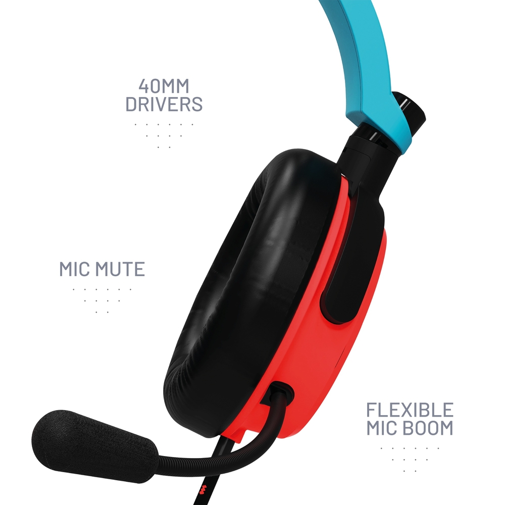 Stealth C6-100 Gaming-Headset für Xbox, PS4/PS5, Switch, PC & Mobilgeräte – Neonblau & Rot