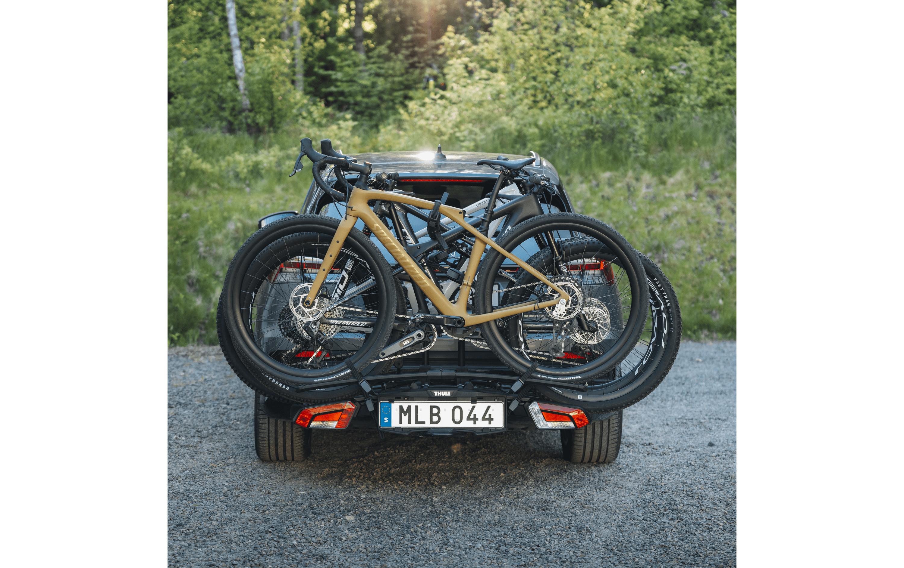 Heckfahrradträger EASYFOLD 3 Schwarz 2-Bike<br>2-Fahrrad-Anhängerkupplung Fahrradträger