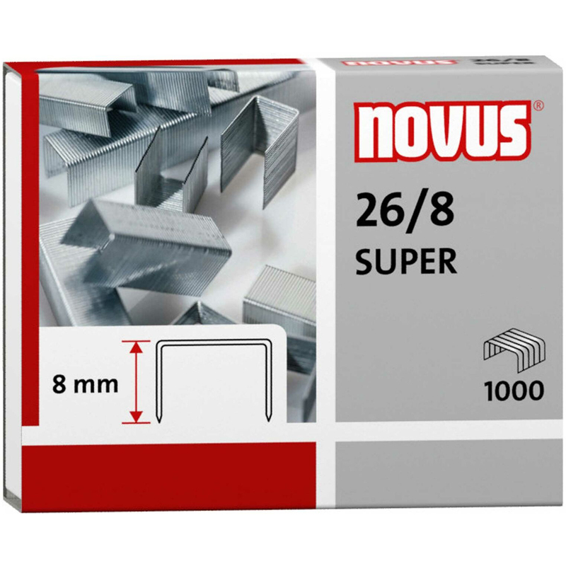 Novus Heftklammern 26/8 Super, 1000 Stück