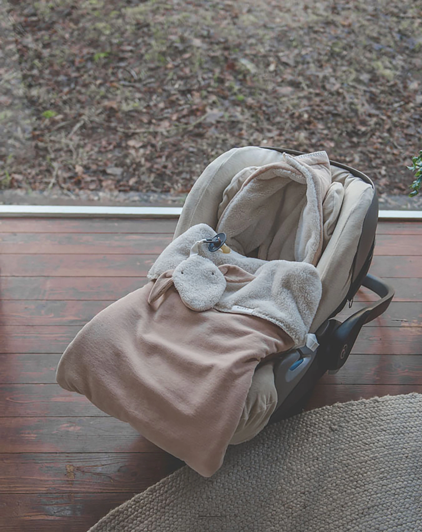 Plüsch-Fußsack ODDI in rosa salt