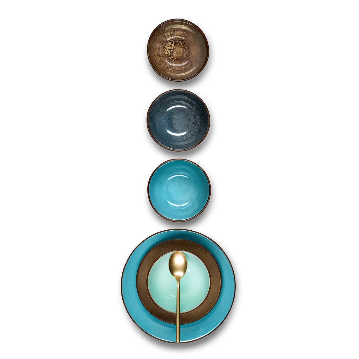 Feeling Turquoise - Assiette dessert 21 cm (lot de 6) Médard de Noblat
