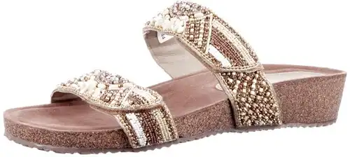 Lazamani beige combi LA75002 - maat 43 slipper beige combi - maat 43 Calandschoen