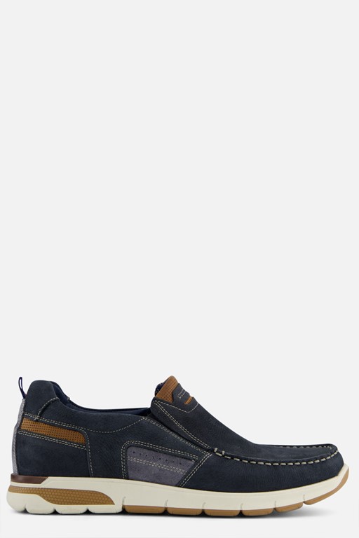 Outfielder Instappers blauw Nubuck