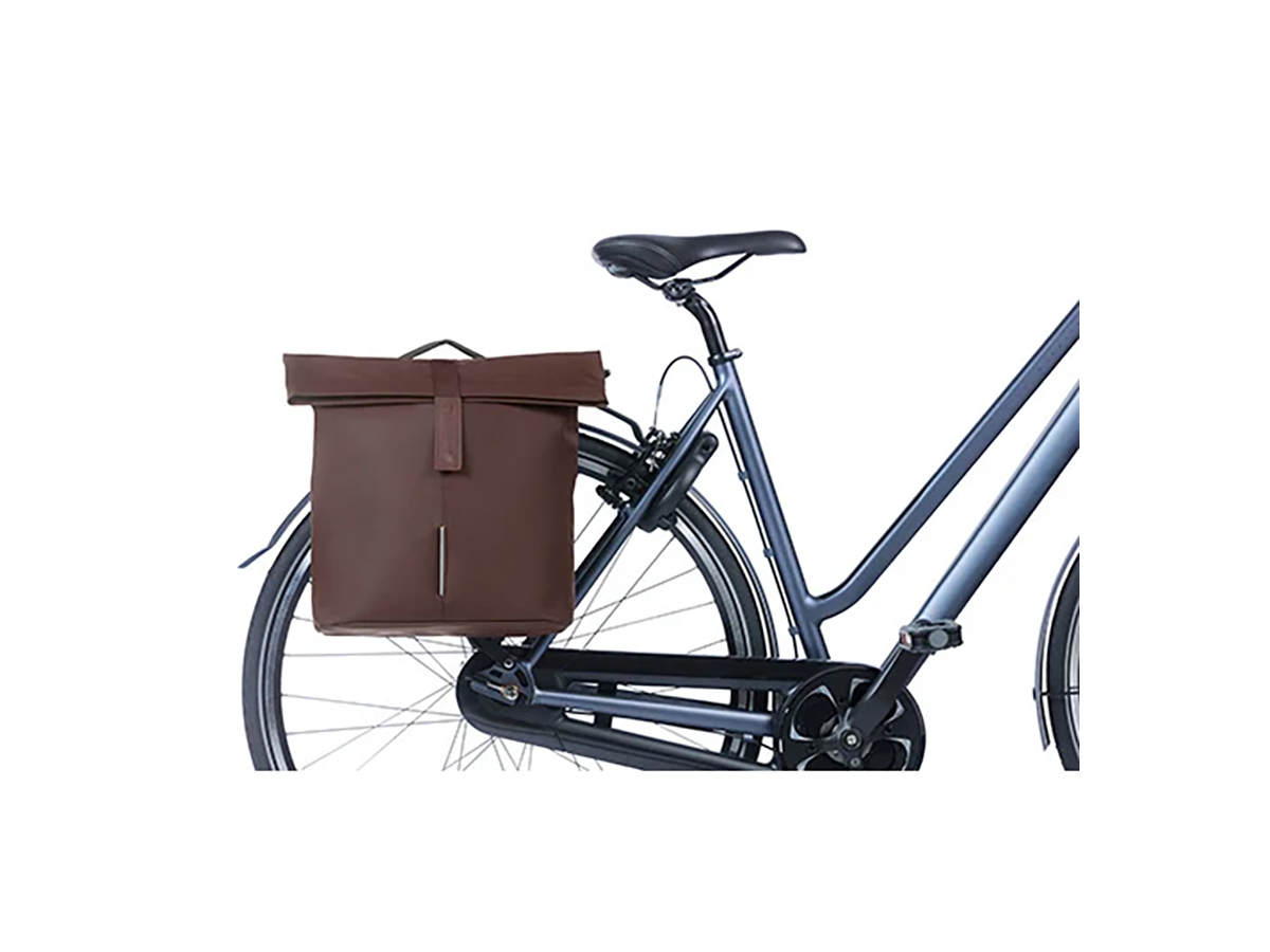 Basil City 28-32 Liter dubbele fietstas - Roasted Brown