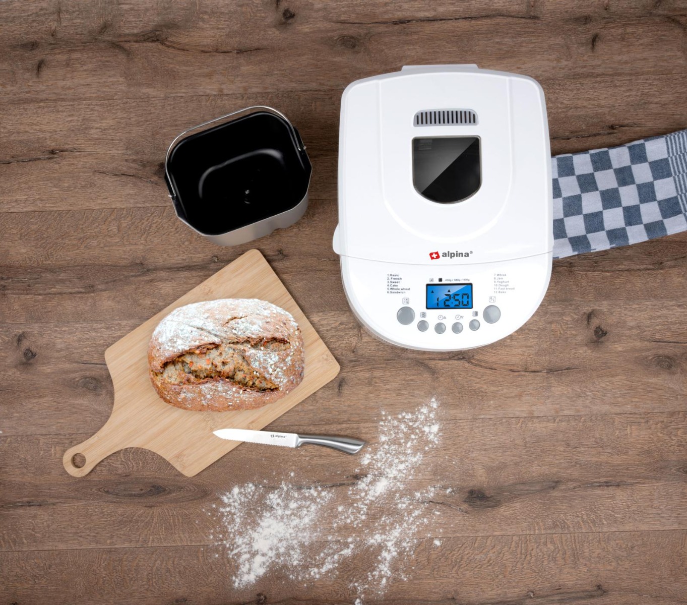 Alpina Broodbakmachine, 0.9kg, 600W