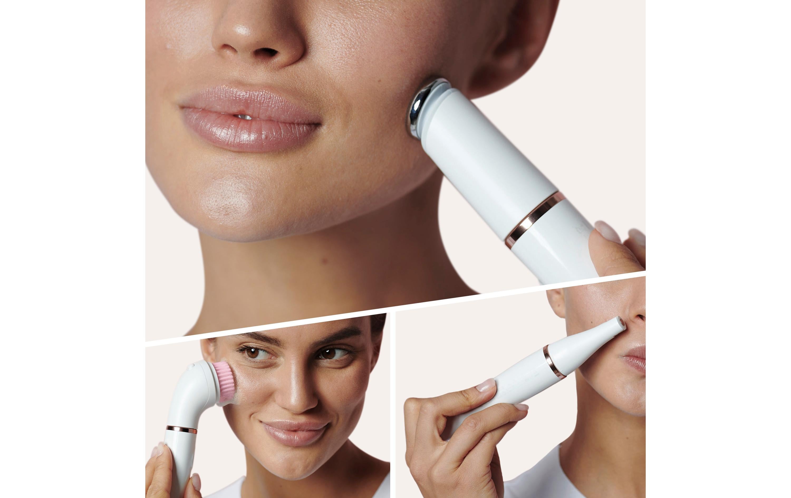 Gesichtsepilierer FaceSpa Pro 912, Bronze/Weiss<br>All-in-One-Beauty Epiliergerät für Gesicht