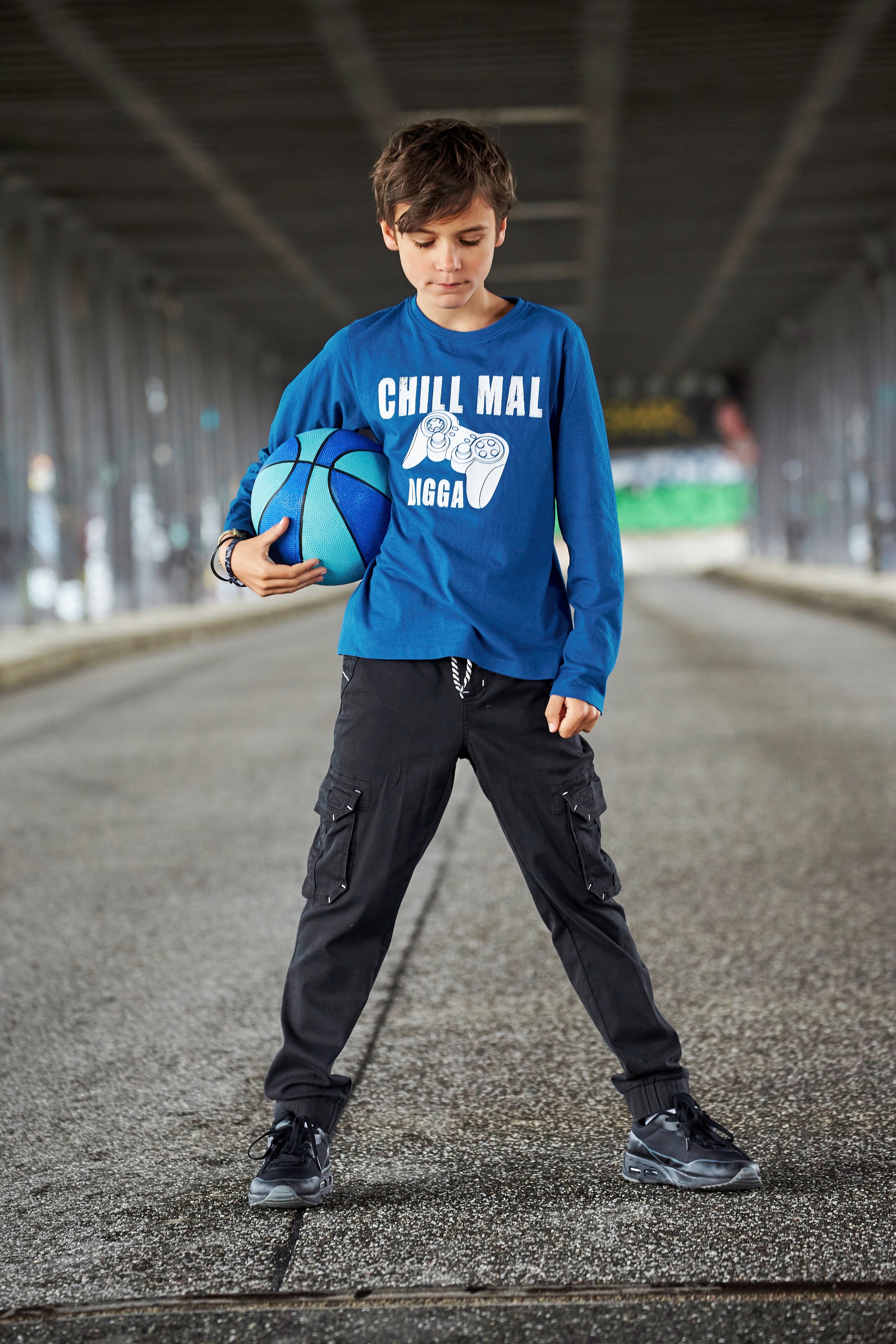 KIDSWORLD Cargohose », bequeme Schlupfform mit Stretch«  für Jungen