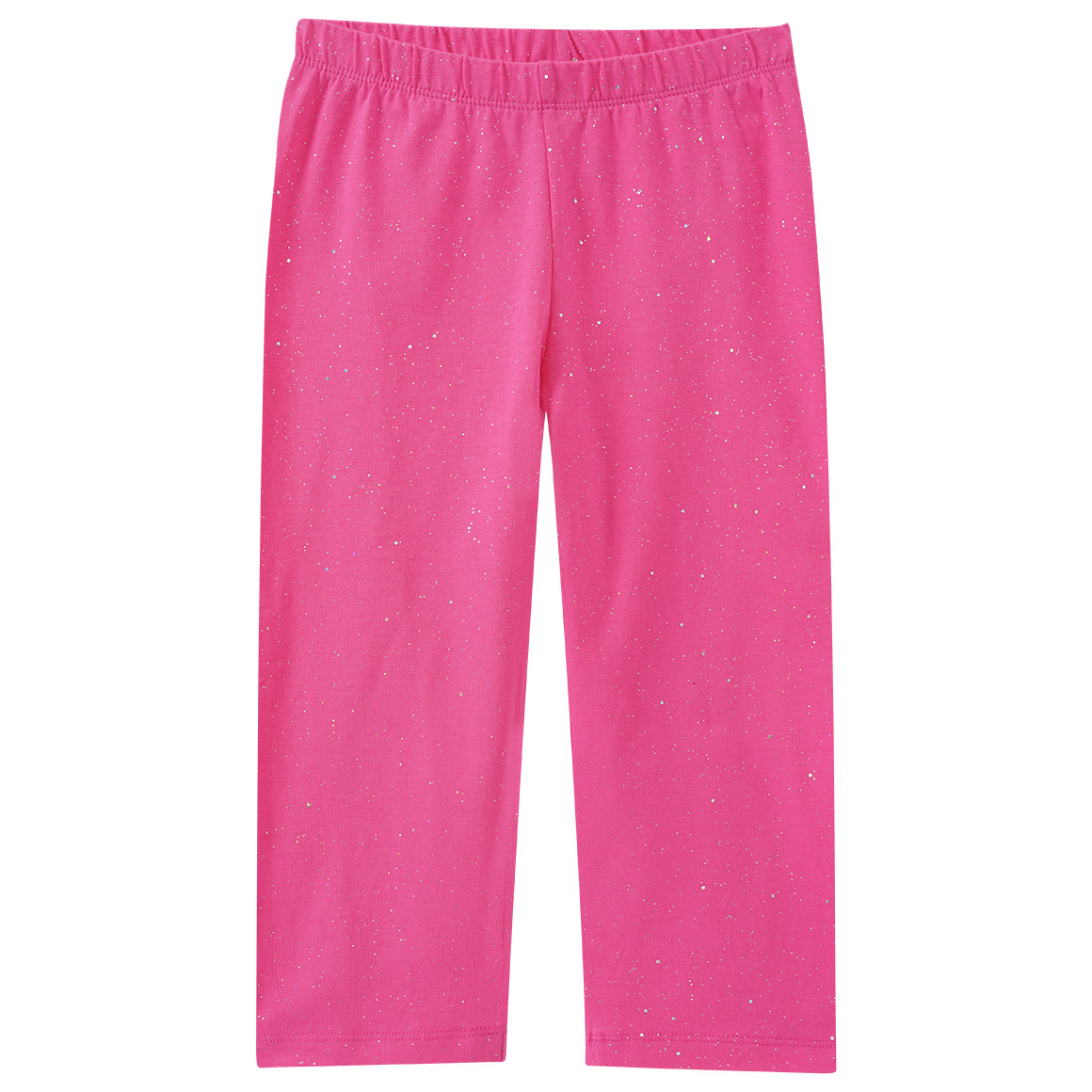 Yigga Mädchen Capri mit Glitzer-Allover pink