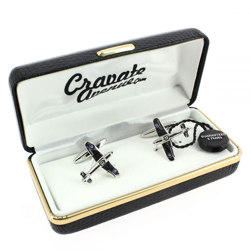 Boutons de manchette, avion de combat Hurricane