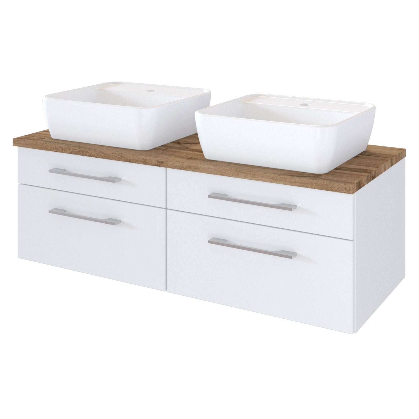 3-teiliges Badmöbel-SetDAVOS - weiß - 120 cm breit