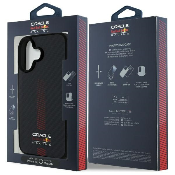 iPhone 16 MagSafe Hardcase Hülle Carbon Fiber (RBHMP16S24CFGSMK) - Schwarz
