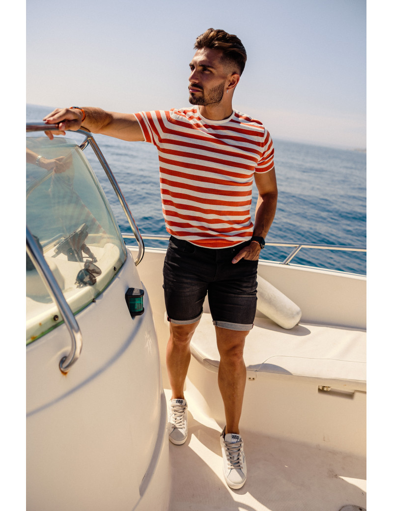 PETROL IND SHORT DENIM BLACK STONE