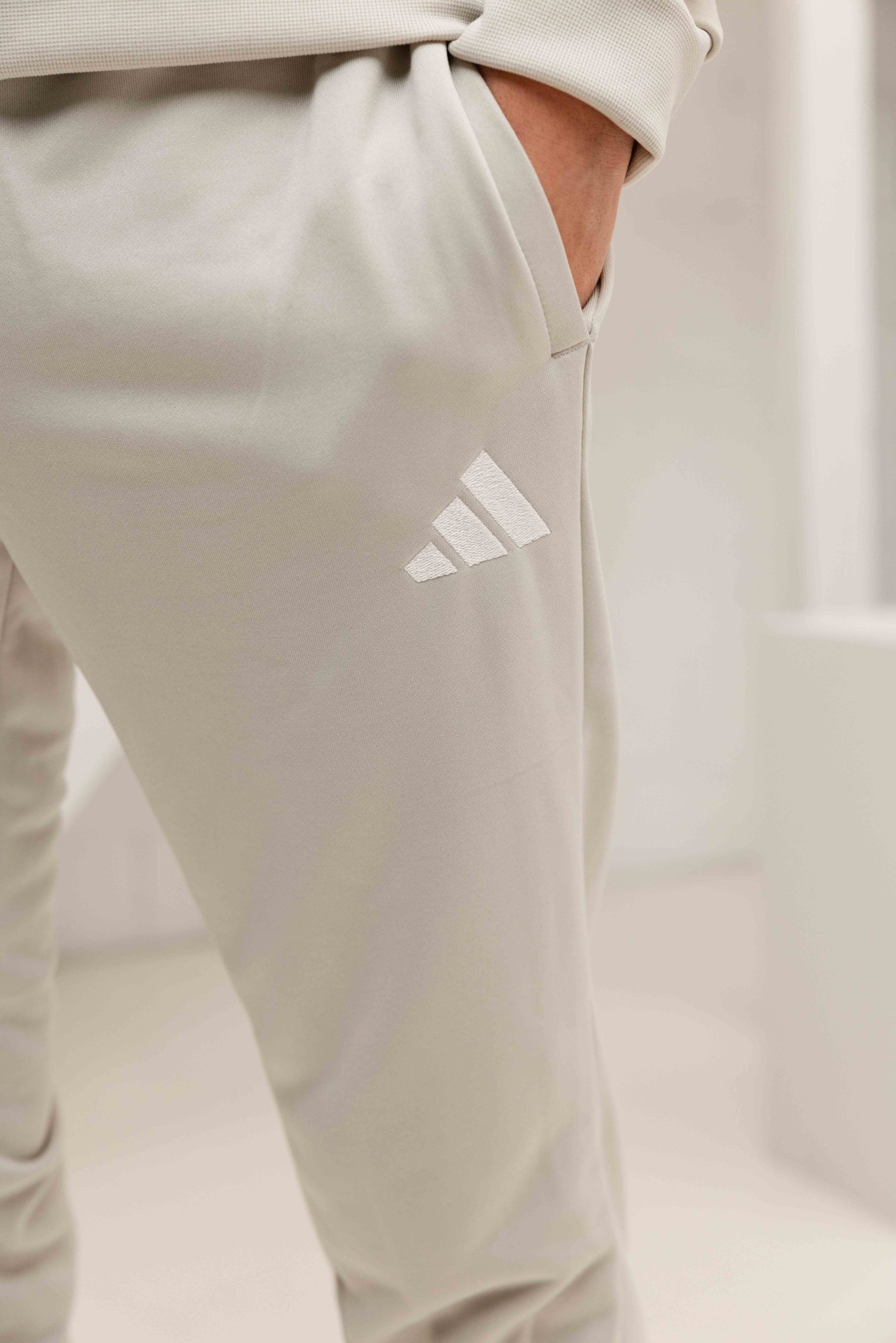 Adidas French Terry Trainingspak Heren Beige