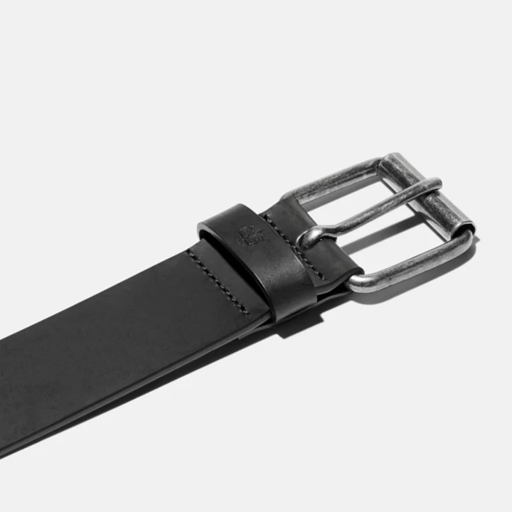 Ceinture en cuir pour homme en noir