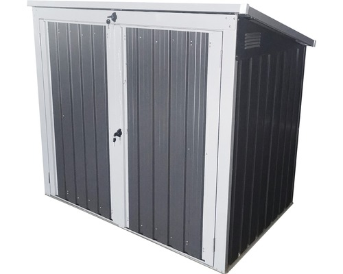 WESTMANN 2-baks afvalcontainer inclusief gasveren, 158 x 101 x 134 cm, antraciet