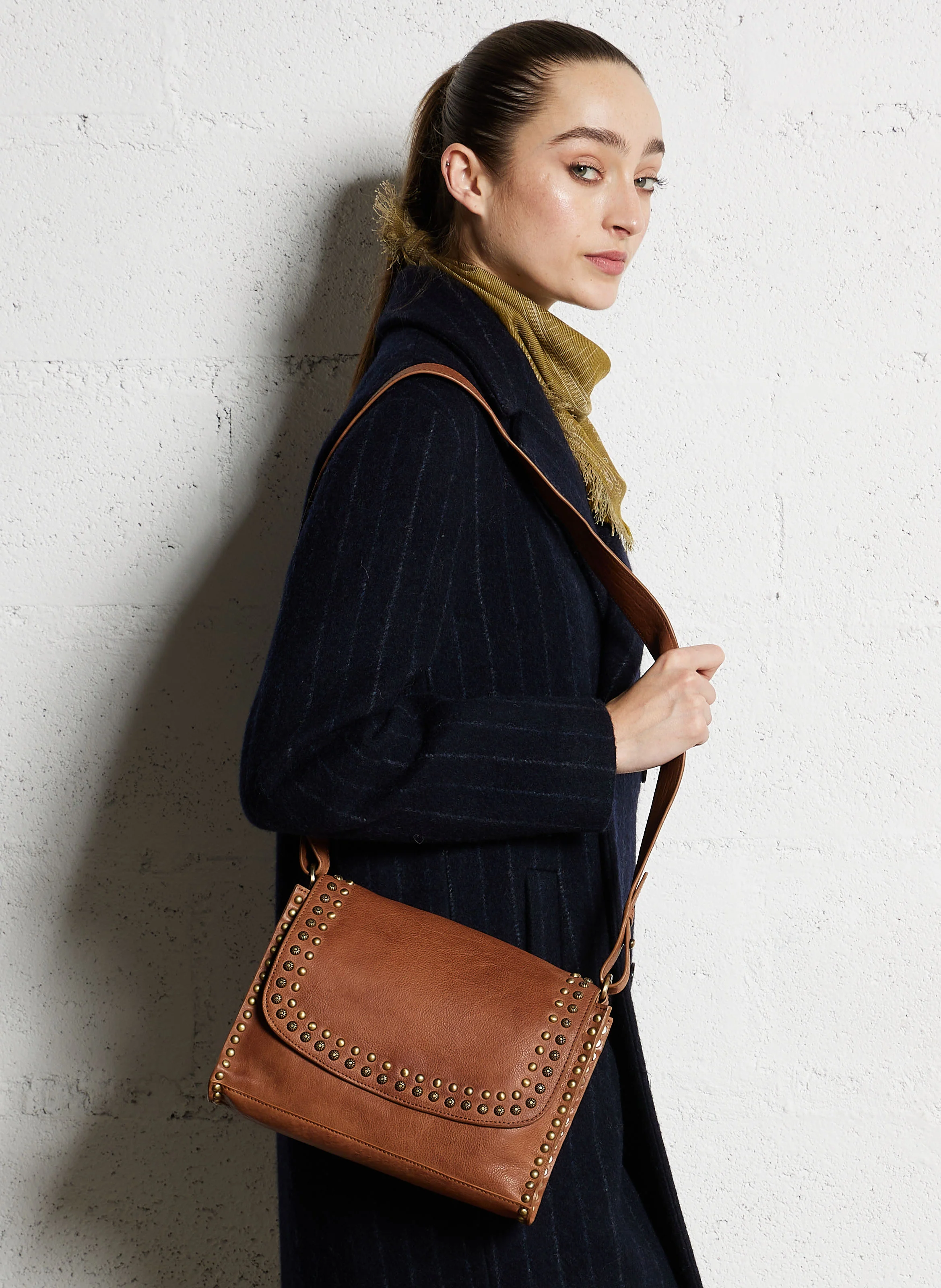 GASPARD - Sac besace en cuir | Beige