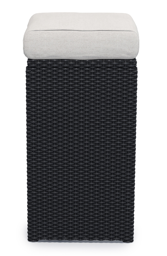 Rattan Bar Set GRANADA schwarz/weiss