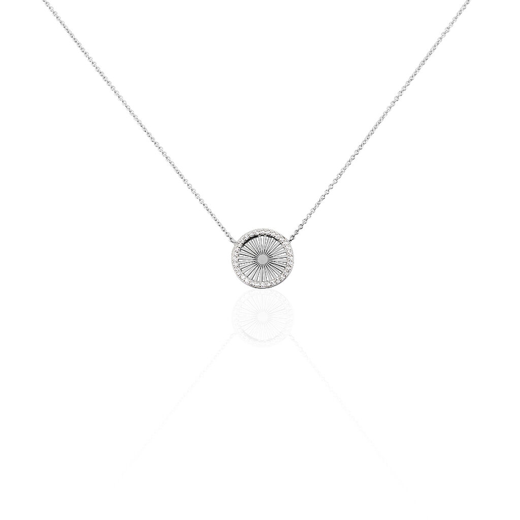 Collier Feliz Argent Blanc Oxyde De Zirconium