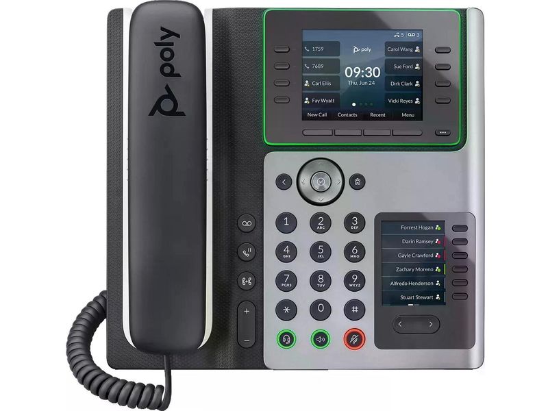 HP Tischtelefon Poly Edge E450 Grau/Schwarz/Weiss Der neue Bürostandard