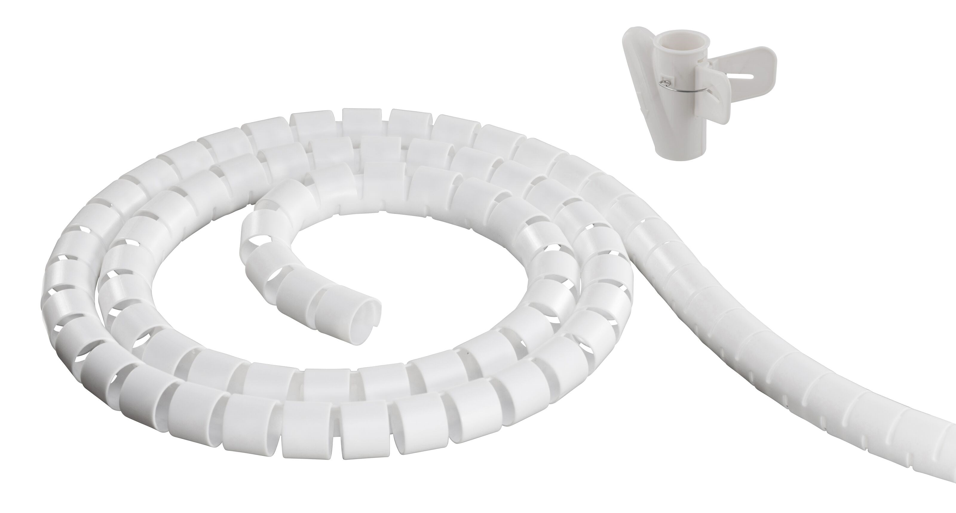 Kabelspiral 25 mm hvit 2,5 m