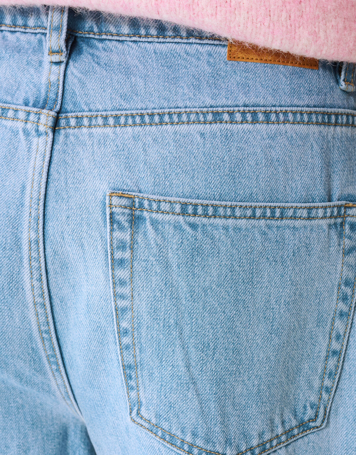 Stud Baggy Fit Jeans Bleached