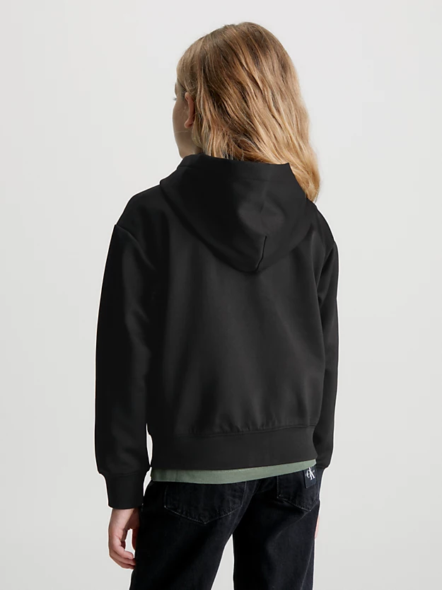 Moletom com zíper frontal e modelagem relaxada com logo