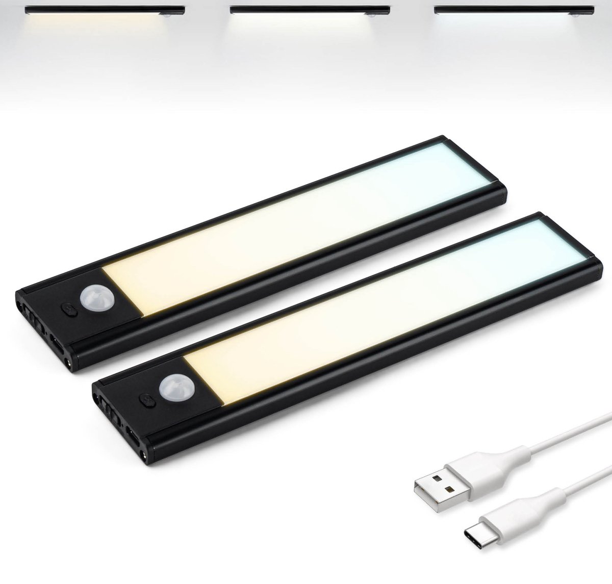 Brendz Puyo LED 20 cm set van 2 magnetische LEDstrips - Black