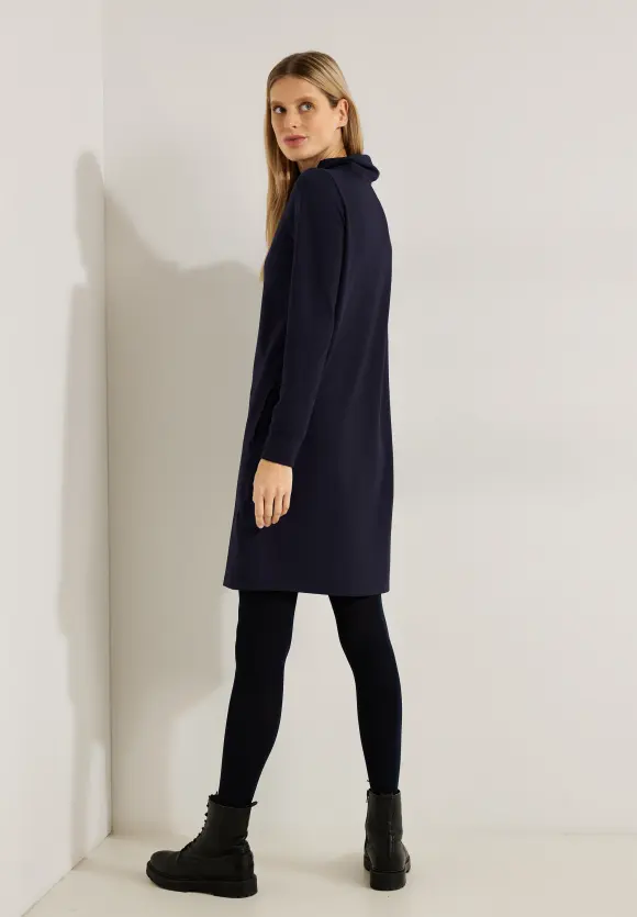 Kleid mit Volumenkragen - night sky blue
