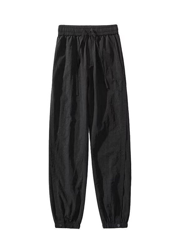 Zoslane - Effen cropped harembroek met trekkoordtaille