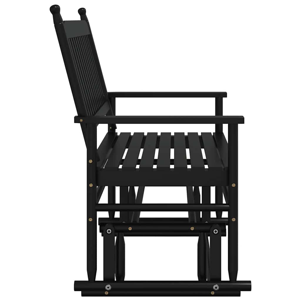 vidaXL Schommelbank Zwart 118x70x104,5 cm Massief Populierenhout