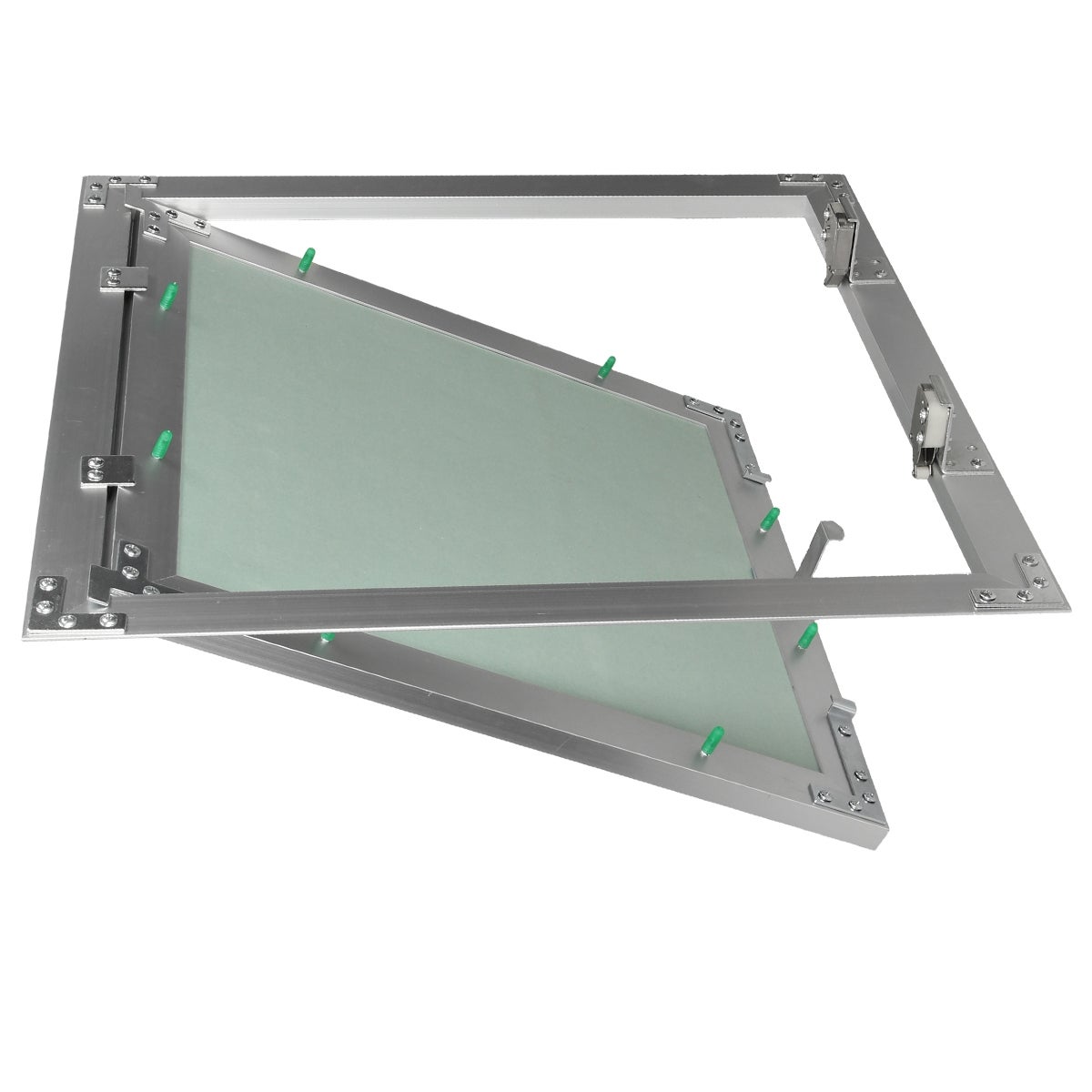 ECD Duitsland Toegangspaneel/Toegangsdeur met gipsplaatinzetstuk 600x600mm, 12,5mm gipsplaat, Aluminium frame, Toegangsdeur/Onderhoudsluik/Reinigingsluik/Onderhoudsopening, Geschikt voor vochtige ruimtes, Gipsplaatconstructie
